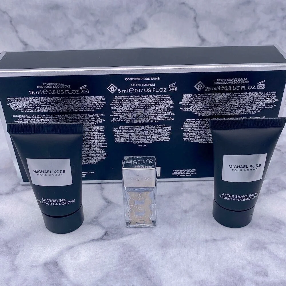 Michael Kors Pour Homme EDP Set-Mini 5ml& Shower Gel &Shave 2 x 25ml-3pc-BOX-NEW
